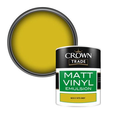 Crown Trade Vinyl Matt Walls & Ceilings Emulsion Paint Ncs S 1075-G80Y (1075-G80Y) 1L from B&Q