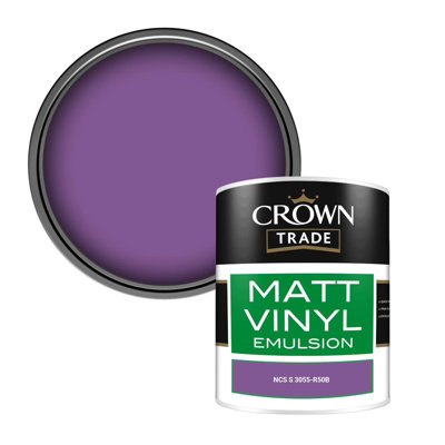 Crown Trade Vinyl Matt Walls & Ceilings Emulsion Paint Ncs S 3055-R50B (3055-R50B) 1L from B&Q