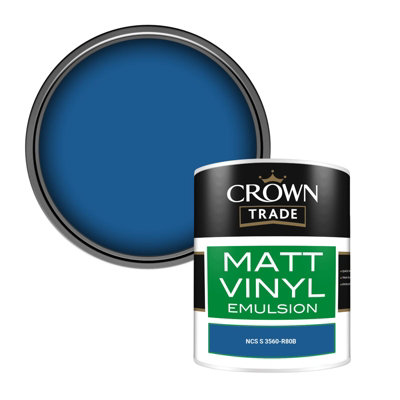 Crown Trade Vinyl Matt Walls & Ceilings Emulsion Paint Ncs S 3560-R80B (3560-R80B) 1L from B&Q