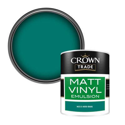 Crown Trade Vinyl Matt Walls & Ceilings Emulsion Paint Ncs S 4050-B60G (4050-B60G) 1L from B&Q
