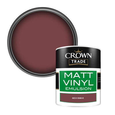Crown Trade Vinyl Matt Walls & Ceilings Emulsion Paint Ncs S 5040-R (5040-R) 1L from B&Q