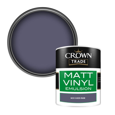 Crown Trade Vinyl Matt Walls & Ceilings Emulsion Paint Ncs S 6020-R60B (6020-R60B) 1L from B&Q