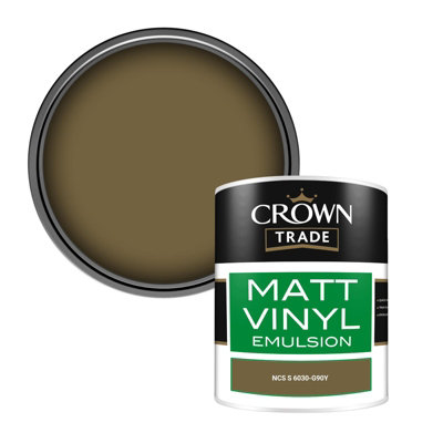 Crown Trade Vinyl Matt Walls & Ceilings Emulsion Paint Ncs S 6030-G90Y (6030-G90Y) 1L from B&Q