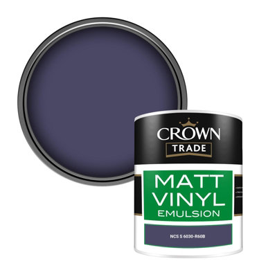 Crown Trade Vinyl Matt Walls & Ceilings Emulsion Paint Ncs S 6030-R60B (6030-R60B) 1L from B&Q