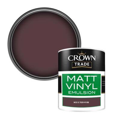 Crown Trade Vinyl Matt Walls & Ceilings Emulsion Paint Ncs S 7020-R10B (7020-R10B) 1L from B&Q