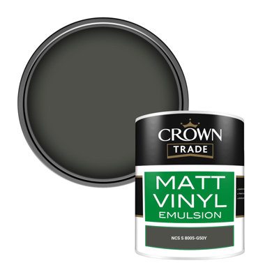 Crown Trade Vinyl Matt Walls & Ceilings Emulsion Paint Ncs S 8005-G50Y (8005-G50Y) 1L from B&Q
