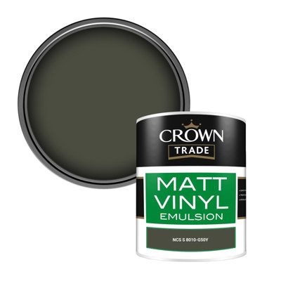Crown Trade Vinyl Matt Walls & Ceilings Emulsion Paint Ncs S 8010-G50Y (8010-G50Y) 1L from B&Q