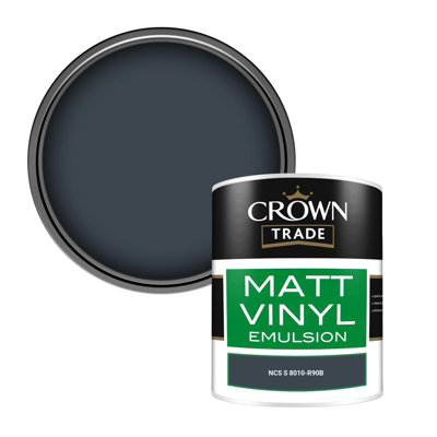 Crown Trade Vinyl Matt Walls & Ceilings Emulsion Paint Ncs S 8010-R90B (8010-R90B) 1L from B&Q