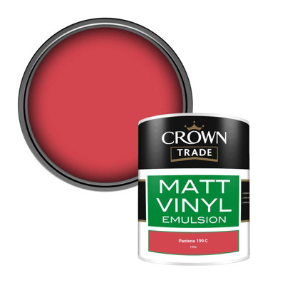 B&Q -  Vinyl Matt Walls & Ceilings Emulsion Paint Pantone 199 C (199C) 1L