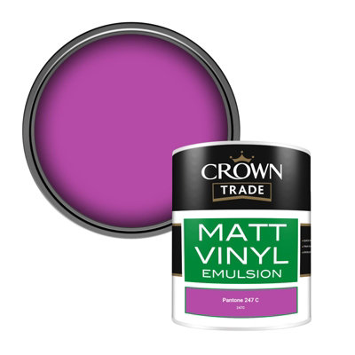 B&Q -  Vinyl Matt Walls & Ceilings Emulsion Paint Pantone 247 C (247C) 1L