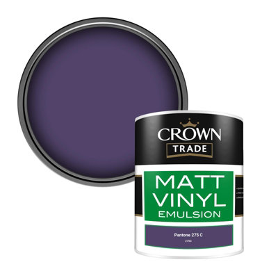 B&Q -  Vinyl Matt Walls & Ceilings Emulsion Paint Pantone 275 C (275C) 1L