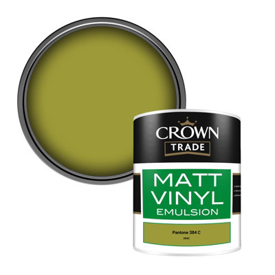 B&Q -  Vinyl Matt Walls & Ceilings Emulsion Paint Pantone 384 C (384C) 1L