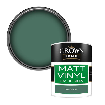 Crown Trade Vinyl Matt Walls & Ceilings Emulsion Paint Ral 170 40 20 (170 40 20) 1L from B&Q