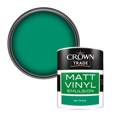 Crown Trade Vinyl Matt Walls & Ceilings Emulsion Paint Ral 170 50 55 (170 50 55) 1L from B&Q