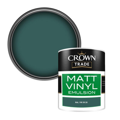 Crown Trade Vinyl Matt Walls & Ceilings Emulsion Paint Ral 190 30 20 (190 30 20) 1L from B&Q