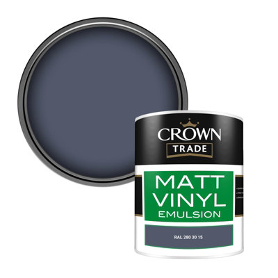 Crown Trade Vinyl Matt Walls & Ceilings Emulsion Paint Ral 280 30 15 (280 30 15) 1L from B&Q