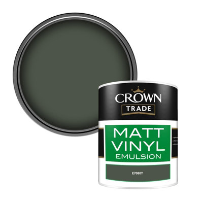 Crown Trade Vinyl Matt Walls & Ceilings Emulsion Paint (E7080Y) 1L from B&Q
