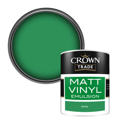 Crown Trade Vinyl Matt Walls & Ceilings Emulsion Paint (F9214C) 1L from B&Q