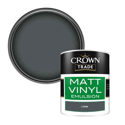Crown Trade Vinyl Matt Walls & Ceilings Emulsion Paint (L7090K) 1L from B&Q