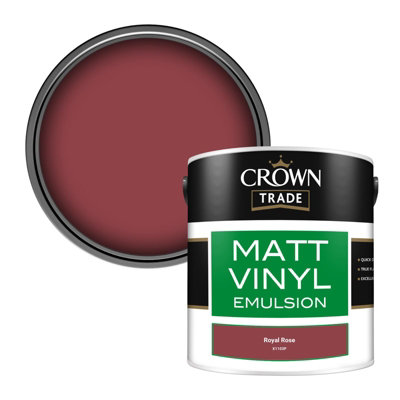 B&Q -  Vinyl Matt Walls & Ceilings Emulsion Paint Royal Rose (X1103P) 2.5L