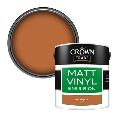 B&Q -  Vinyl Matt Walls & Ceilings Emulsion Paint Cgf Orange Tan (Z5203F) 2.5L