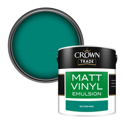 Crown Trade Vinyl Matt Walls & Ceilings Emulsion Paint Ncs 3060-B60G (3060-B60G) 2.5L from B&Q