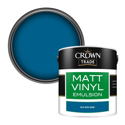 Crown Trade Vinyl Matt Walls & Ceilings Emulsion Paint Ncs 4055-R90B (4055-R90B) 2.5L from B&Q
