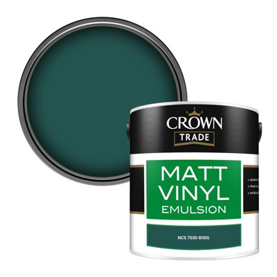Crown Trade Vinyl Matt Walls & Ceilings Emulsion Paint Ncs 7030-B50G (7030-B50G) 2.5L from B&Q