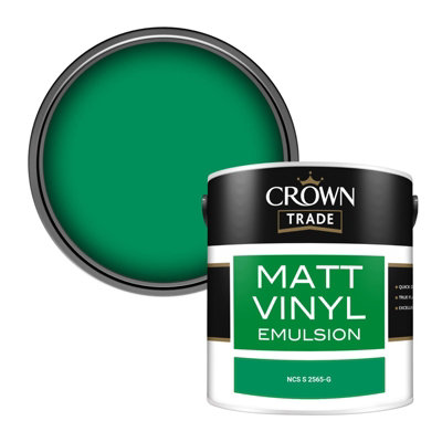 Crown Trade Vinyl Matt Walls & Ceilings Emulsion Paint Ncs S 2565-G (2565-G) 2.5L from B&Q