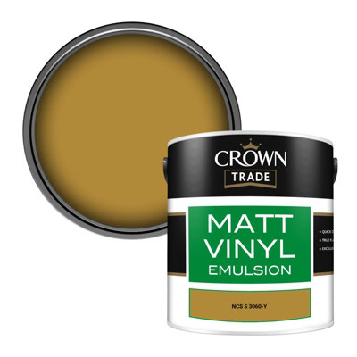 Crown Trade Vinyl Matt Walls & Ceilings Emulsion Paint Ncs S 3060-Y (3060-Y) 2.5L from B&Q