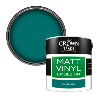 Crown Trade Vinyl Matt Walls & Ceilings Emulsion Paint Ncs S 4550-B40G (4550-B40G) 2.5L from B&Q