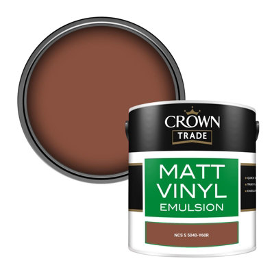 Crown Trade Vinyl Matt Walls & Ceilings Emulsion Paint Ncs S 5040-Y60R (5040-Y60R) 2.5L from B&Q