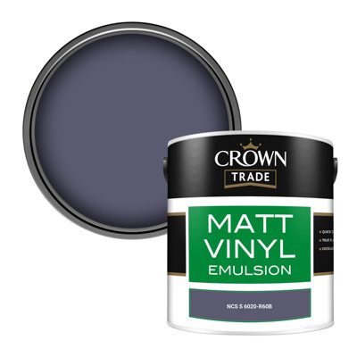 Crown Trade Vinyl Matt Walls & Ceilings Emulsion Paint Ncs S 6020-R60B (6020-R60B) 2.5L from B&Q