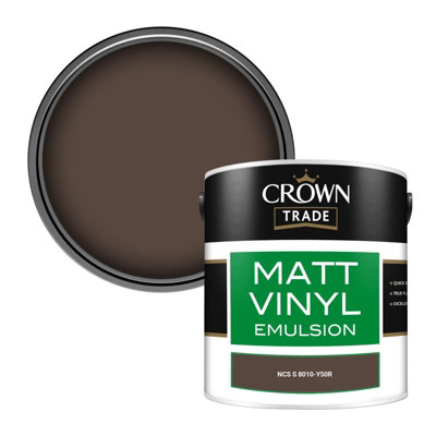 Crown Trade Vinyl Matt Walls & Ceilings Emulsion Paint Ncs S 8010-Y50R (8010-Y50R) 2.5L from B&Q