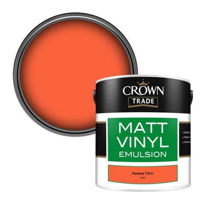 B&Q -  Vinyl Matt Walls & Ceilings Emulsion Paint Pantone 172 C (172C) 2.5L