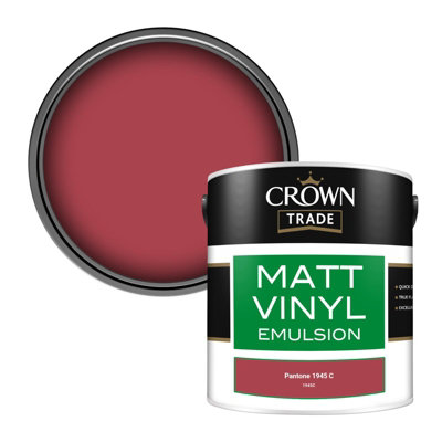 B&Q -  Vinyl Matt Walls & Ceilings Emulsion Paint Pantone 1945 C (1945C) 2.5L