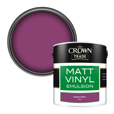 B&Q -  Vinyl Matt Walls & Ceilings Emulsion Paint Pantone 2425 C (2425C) 2.5L