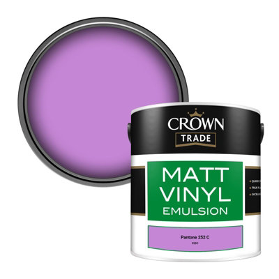 B&Q -  Vinyl Matt Walls & Ceilings Emulsion Paint Pantone 252 C (252C) 2.5L