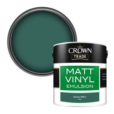 B&Q -  Vinyl Matt Walls & Ceilings Emulsion Paint Pantone 3305 C (3305C) 2.5L