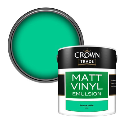 B&Q -  Vinyl Matt Walls & Ceilings Emulsion Paint Pantone 3395 C (3395C) 2.5L