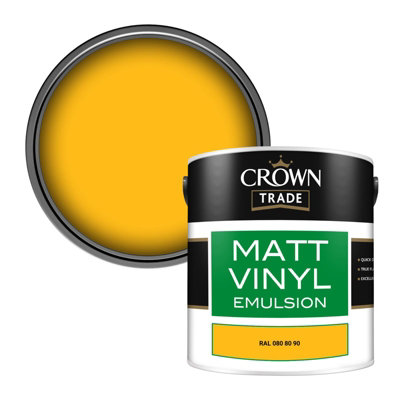 Crown Trade Vinyl Matt Walls & Ceilings Emulsion Paint Ral 080 80 90 (080 80 90) 2.5L from B&Q