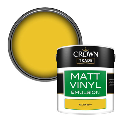 Crown Trade Vinyl Matt Walls & Ceilings Emulsion Paint Ral 090 80 80 (090 80 80) 2.5L from B&Q