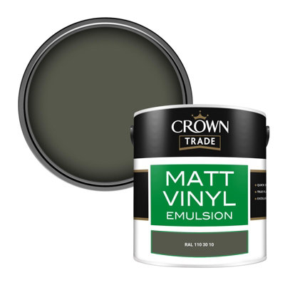 Crown Trade Vinyl Matt Walls & Ceilings Emulsion Paint Ral 110 30 10 (110 30 10) 2.5L from B&Q