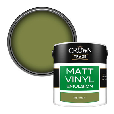 Crown Trade Vinyl Matt Walls & Ceilings Emulsion Paint Ral 110 50 40 (110 50 40) 2.5L from B&Q