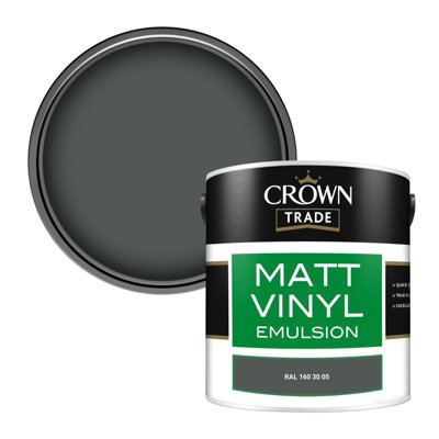 Crown Trade Vinyl Matt Walls & Ceilings Emulsion Paint Ral 160 30 05 (160 30 05) 2.5L from B&Q