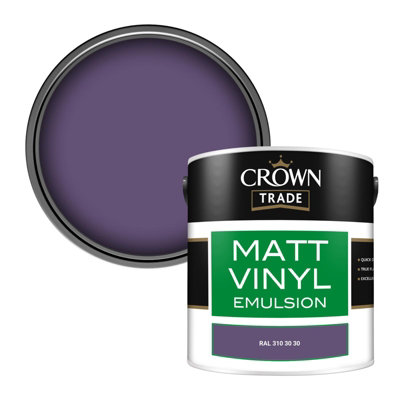 Crown Trade Vinyl Matt Walls & Ceilings Emulsion Paint Ral 310 30 30 (310 30 30) 2.5L from B&Q