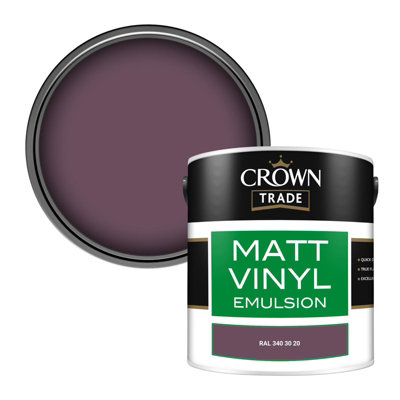 Crown Trade Vinyl Matt Walls & Ceilings Emulsion Paint Ral 340 30 20 (340 30 20) 2.5L from B&Q