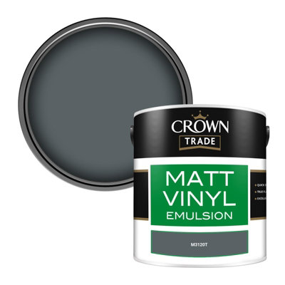 Crown Trade Vinyl Matt Walls & Ceilings Emulsion Paint (M3120T) 2.5L