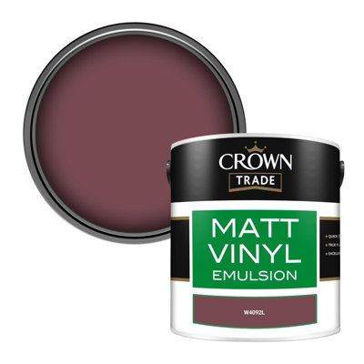 Crown Trade Vinyl Matt Walls & Ceilings Emulsion Paint (W4092L) 2.5L