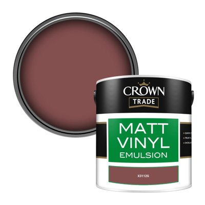 Crown Trade Vinyl Matt Walls & Ceilings Emulsion Paint (X3112G) 2.5L from B&Q